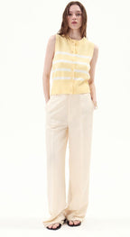 Coastal Stripe Sleeveless Knit Vest