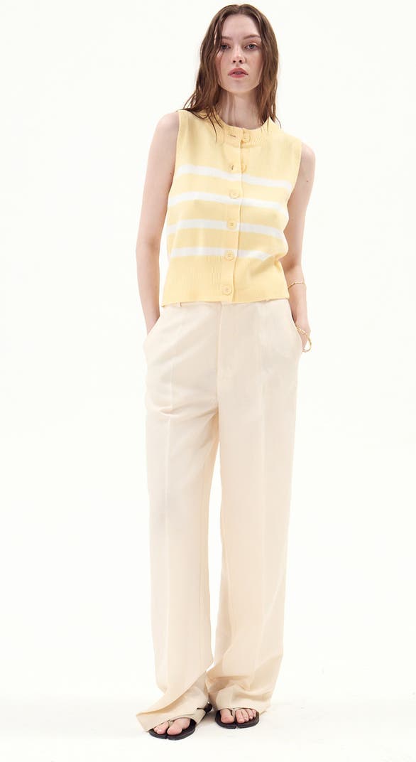 Coastal Stripe Sleeveless Knit Vest