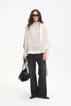 Carter Sheer Blouse in Cream