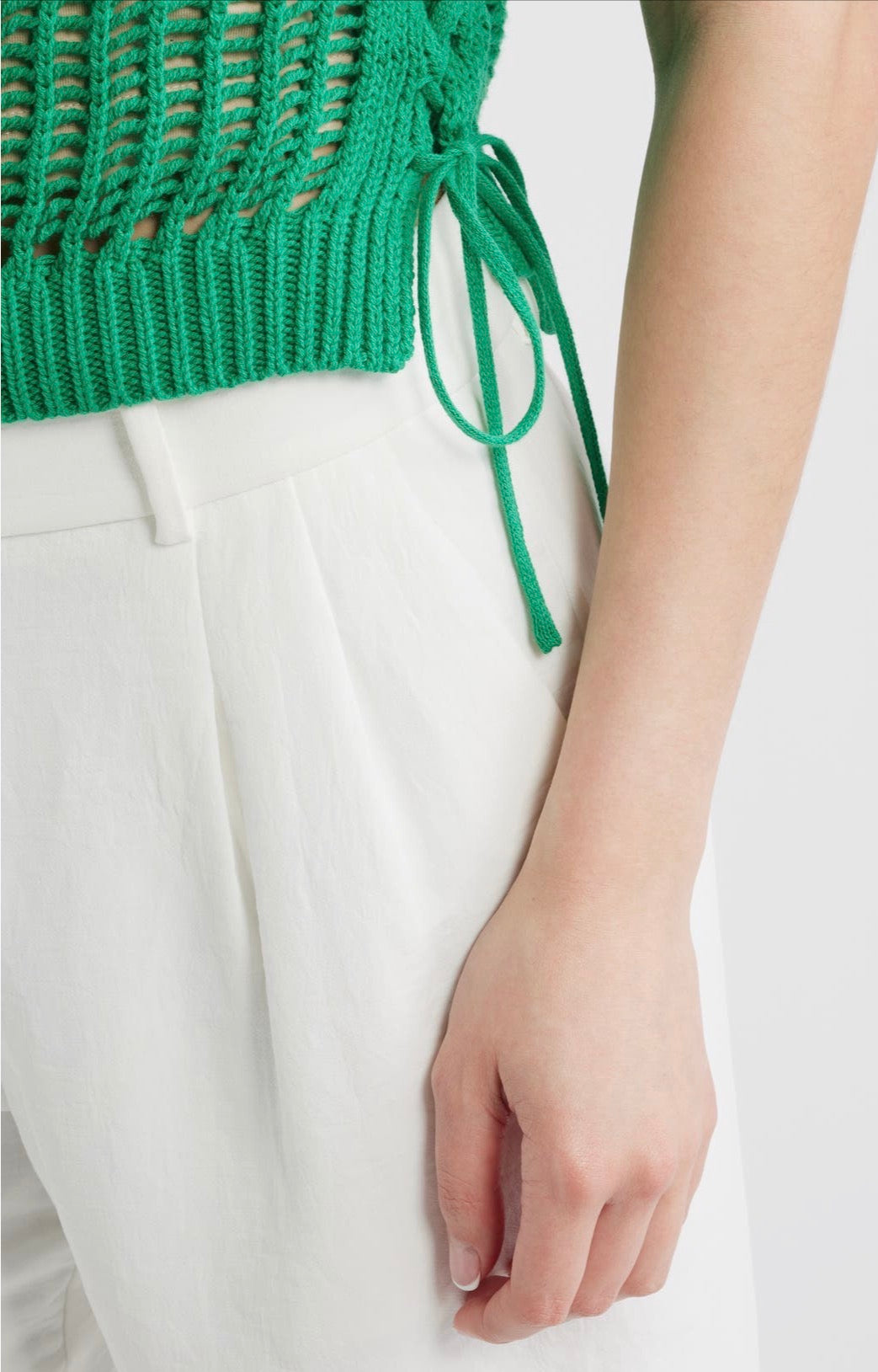 Lipari Cinched Open Stitch Sweater Vest