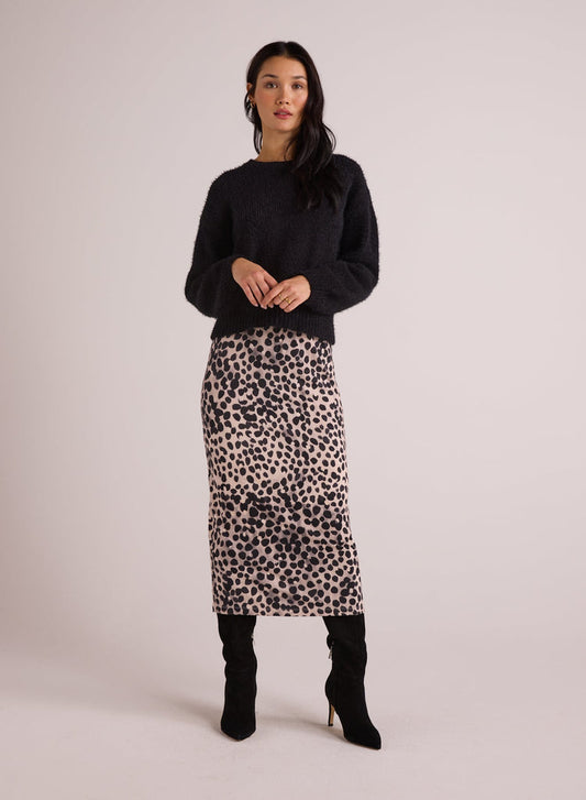 Bella Dahl Clean Waist Straight Skirt - Winter Spots Print