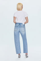 Lexi Mid Rise Bowed Straight Leg Stud