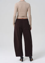 Freya Barrel Sweatpant in Chocolate