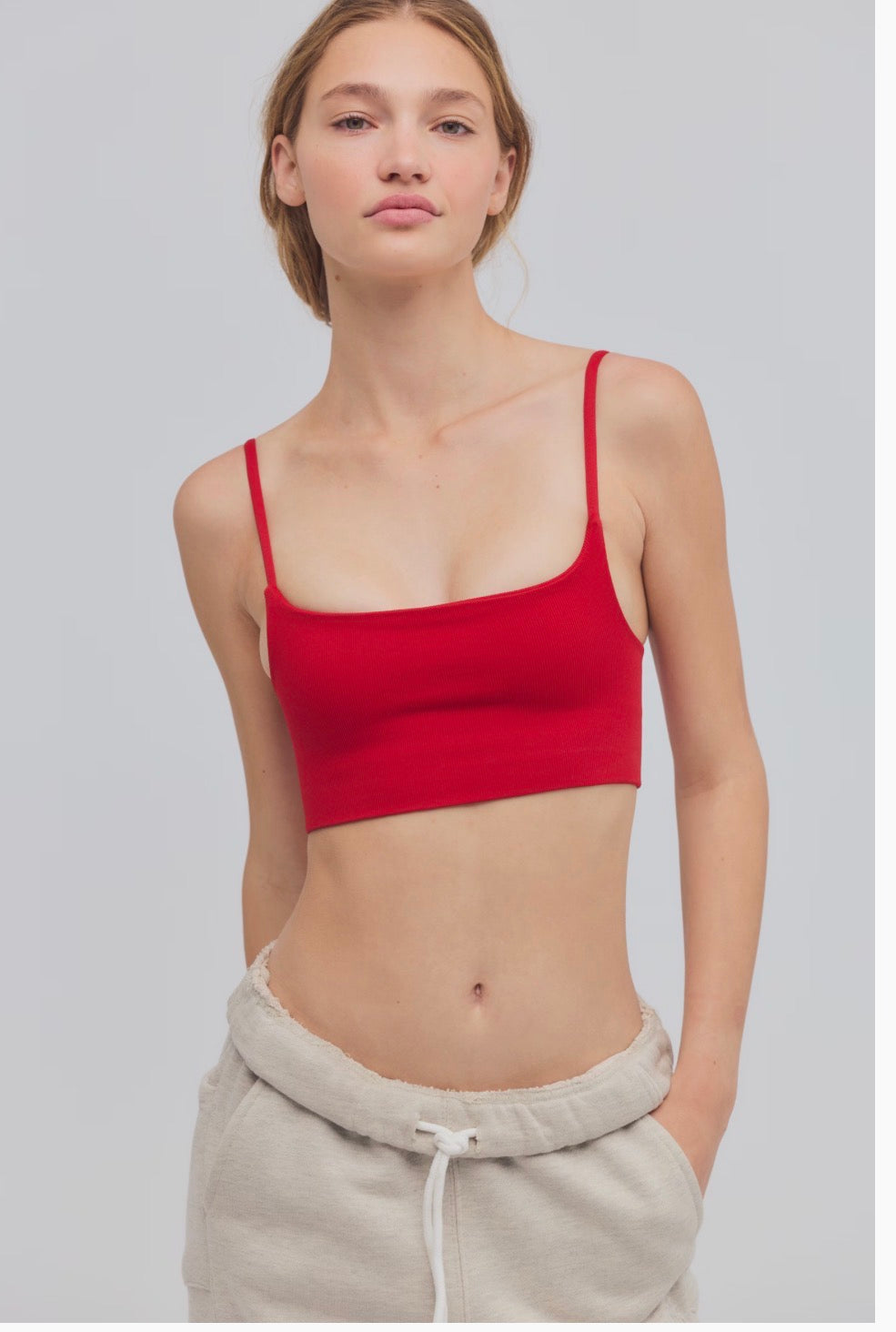 Tighten Up Mini Bra in Red