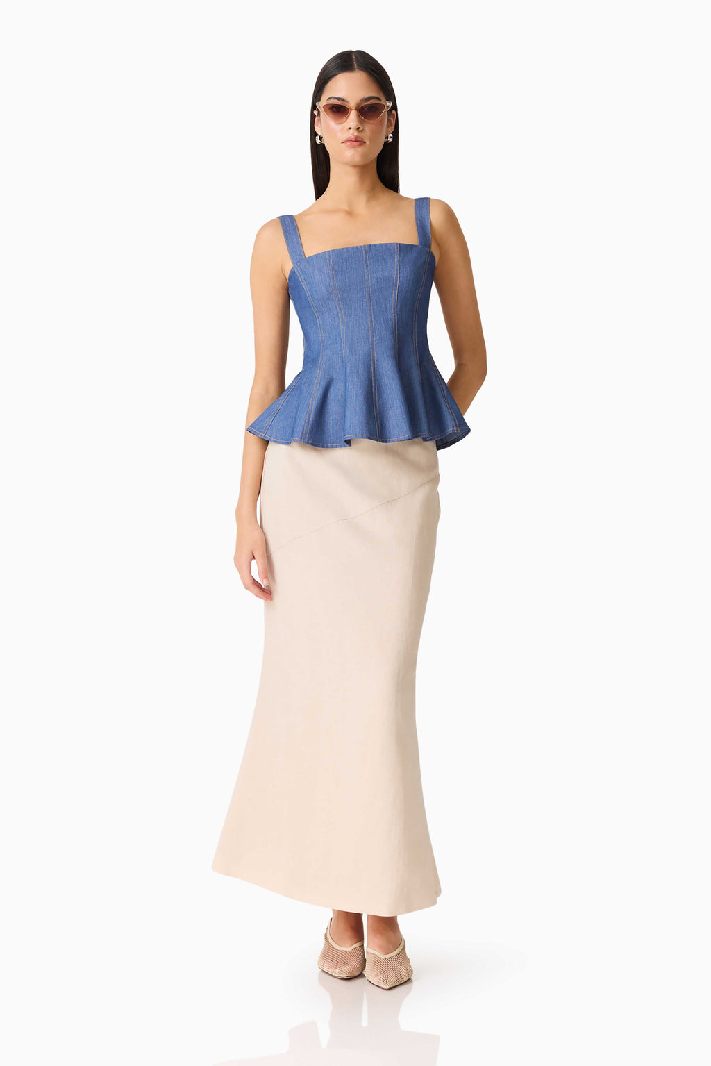 Gaelle Peplum Top