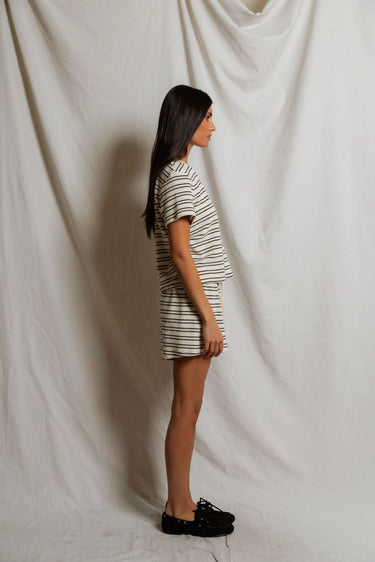 Loop Terry Chocolate Stripe Set