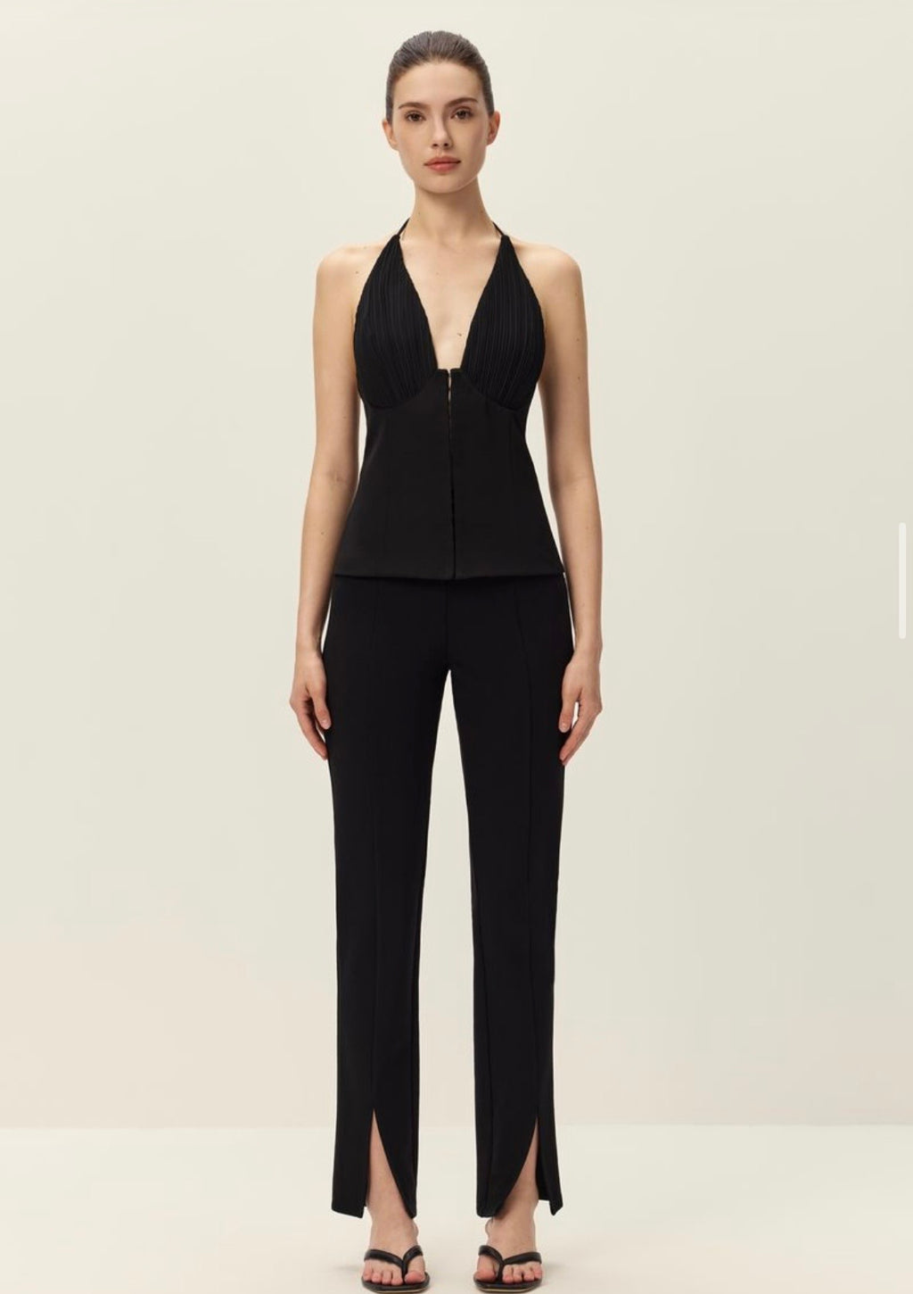 Jalen Black Halter Corset Top