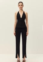 Jalen Black Halter Corset Top