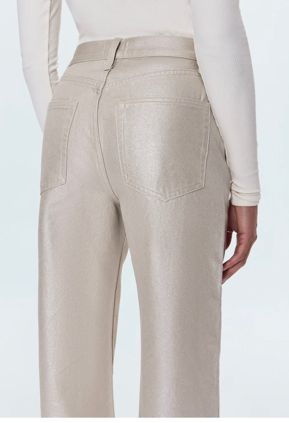 Tate High Rise Bowed Wide Leg Jean