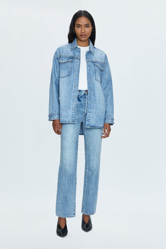 Mandy Denim Shacket - Satellite