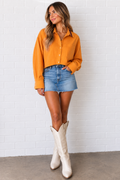 Burnt Orange Button Down