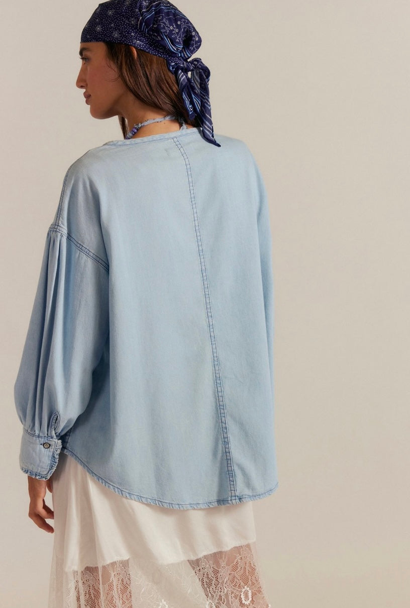 We The Free Denim Dreaming Pullover