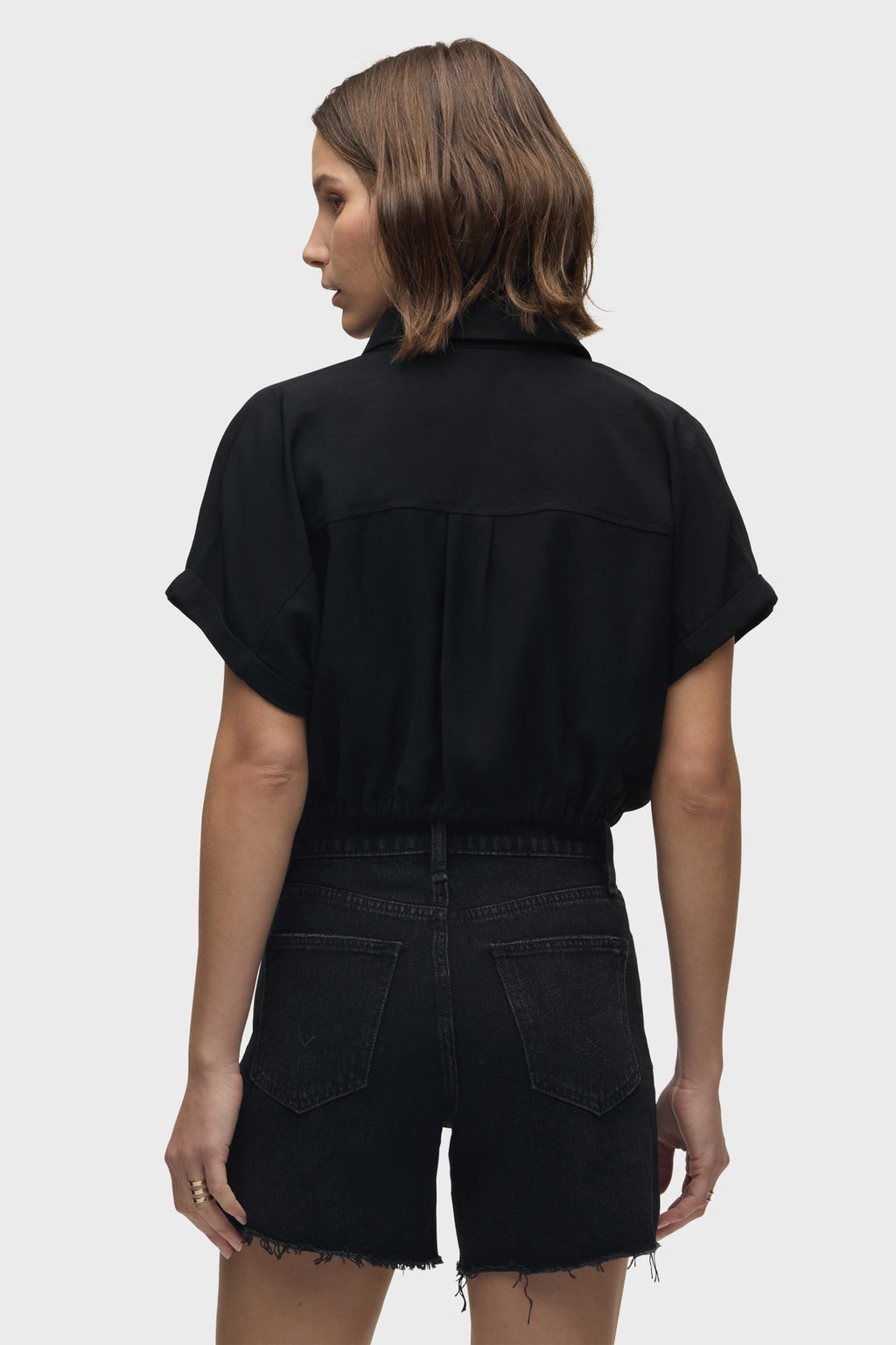 Drawstring Button Down