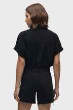 Drawstring Button Down