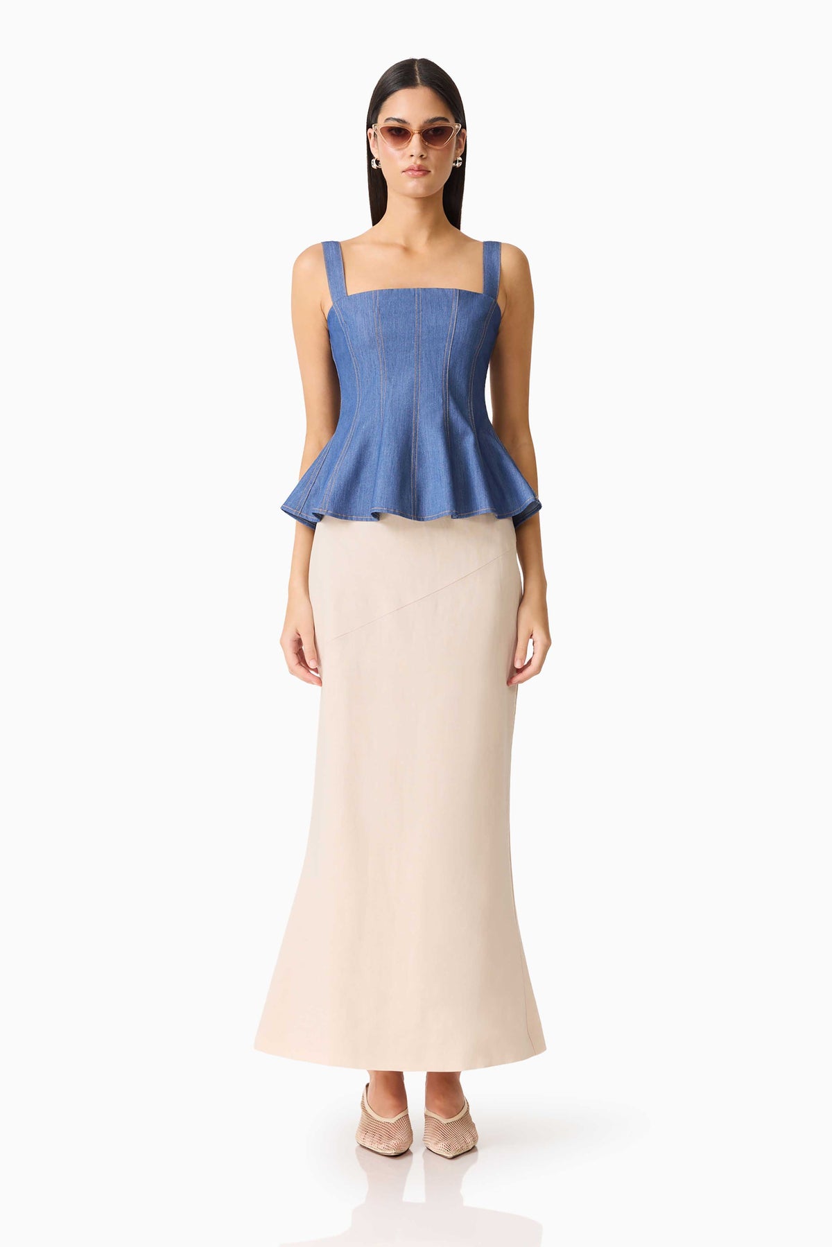 Gaelle Peplum Top