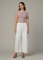 Joes Stripe Baby Tee- Blush