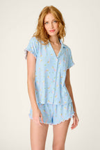 Olive You Martini Print Short PJ Set