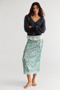 Party Trick Sequin Midi Slip Skirt