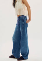 We The Free Fable Low-Rise Twisted Bowed Jeans