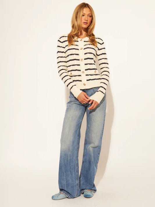Lyam Cable Knit Cardigan-Nautical