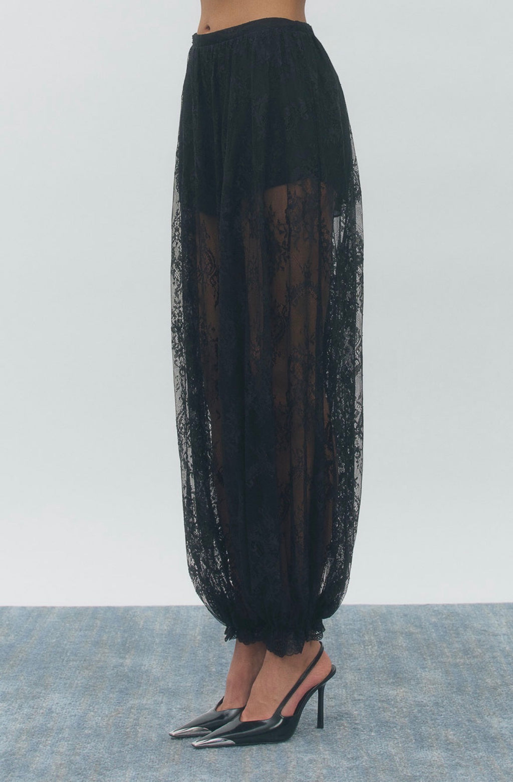 Maude Club Bijou Sheer Lace Balloon Pant