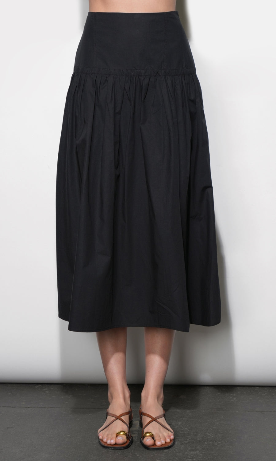 Oren Poplin Midi Skirt