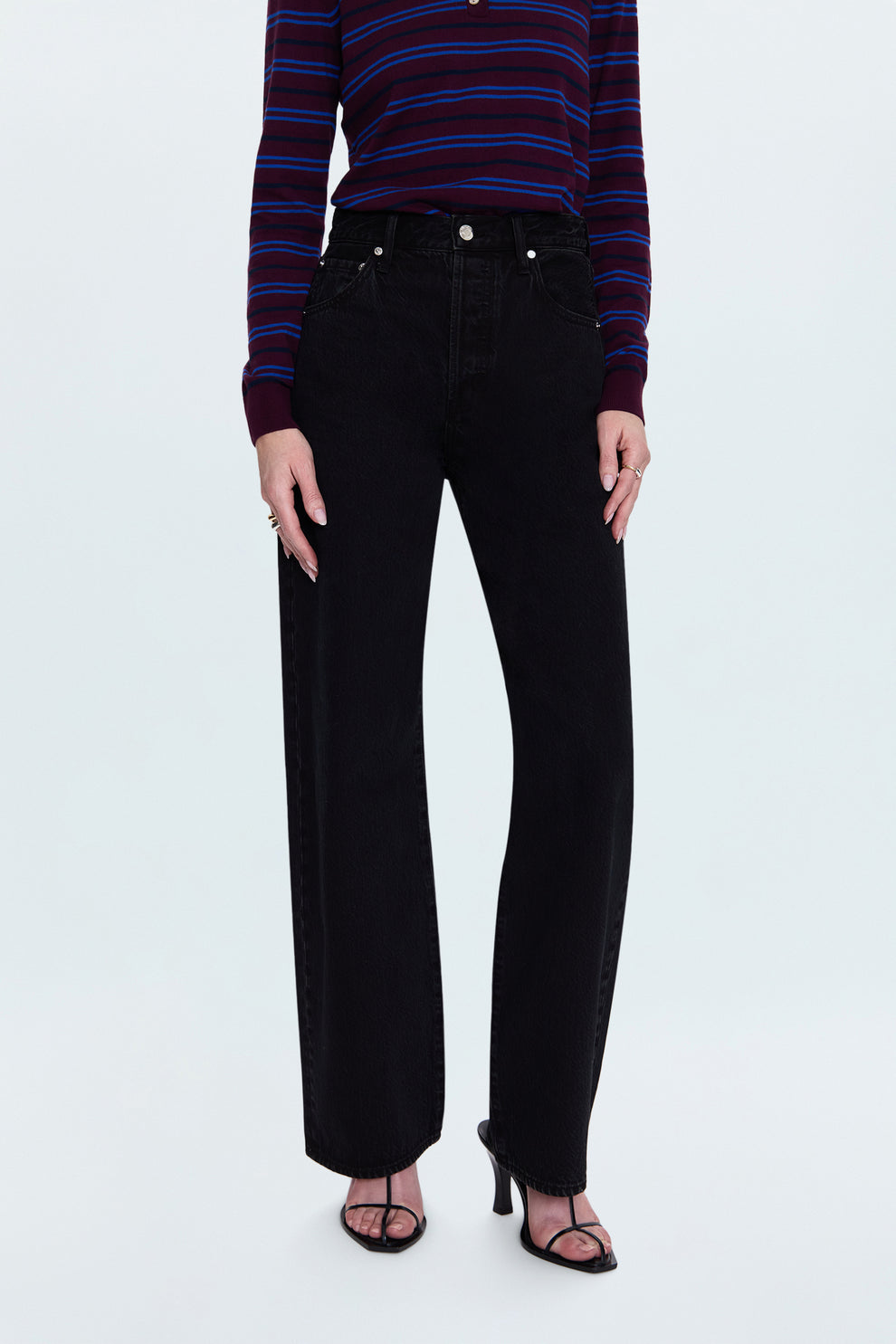 Tate High Rise Bowed Wide Leg