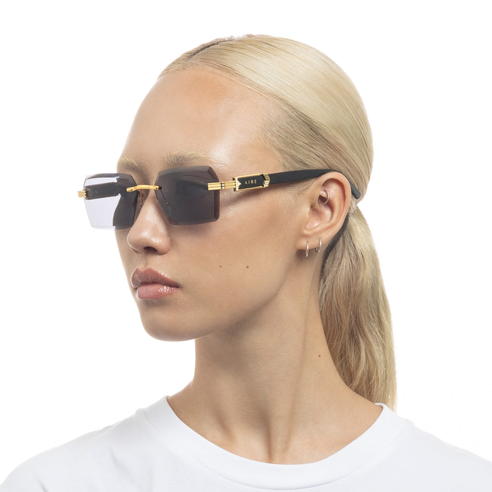 Nebula- Bright Gold Black Sunglasses