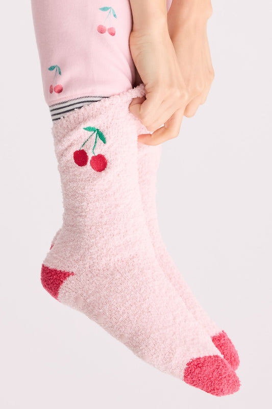 PJ Salvage Life is Sweet Cherry Fun Socks