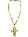 Kim Gold Cross Necklace