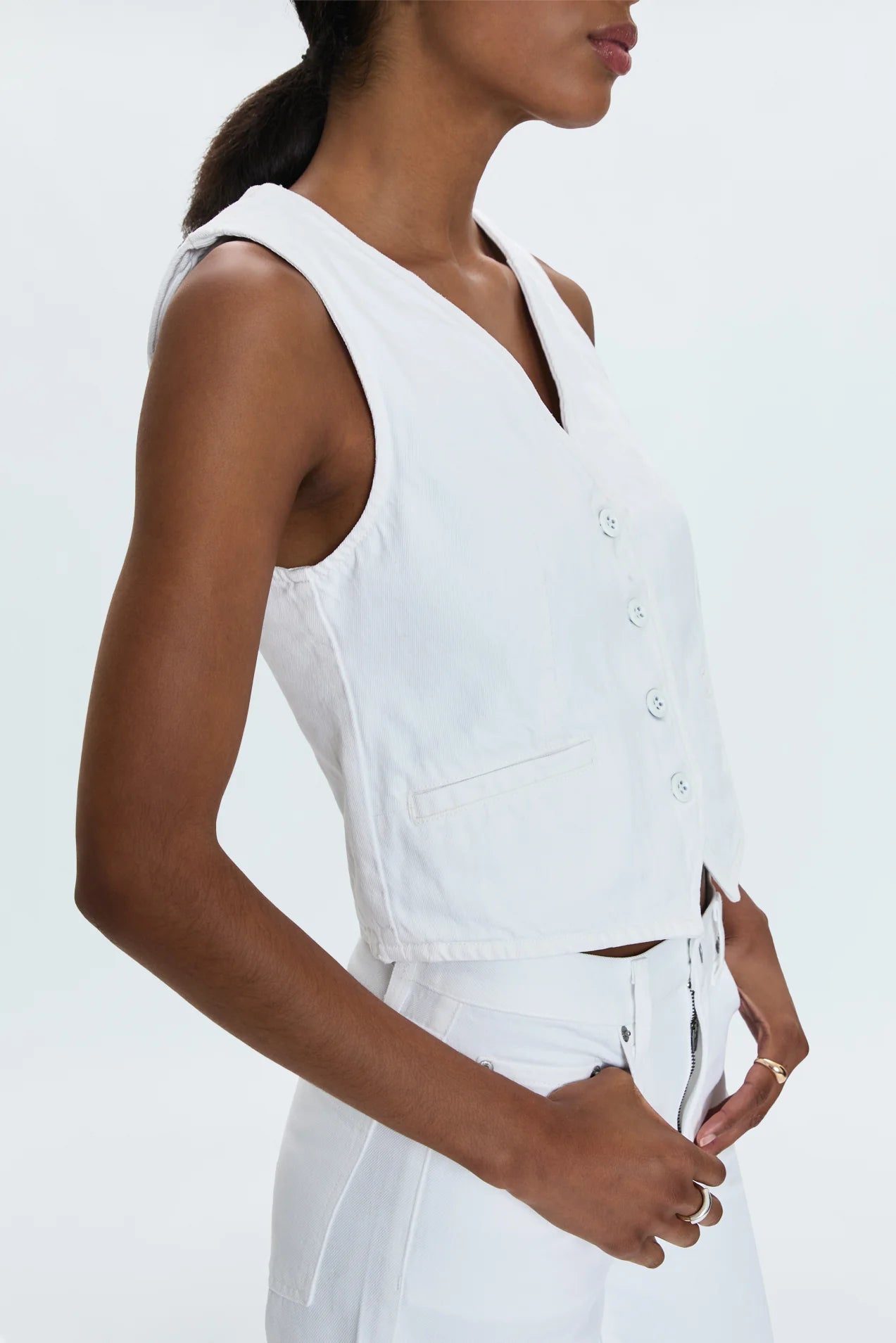 Pistola Vero White Denim Vest