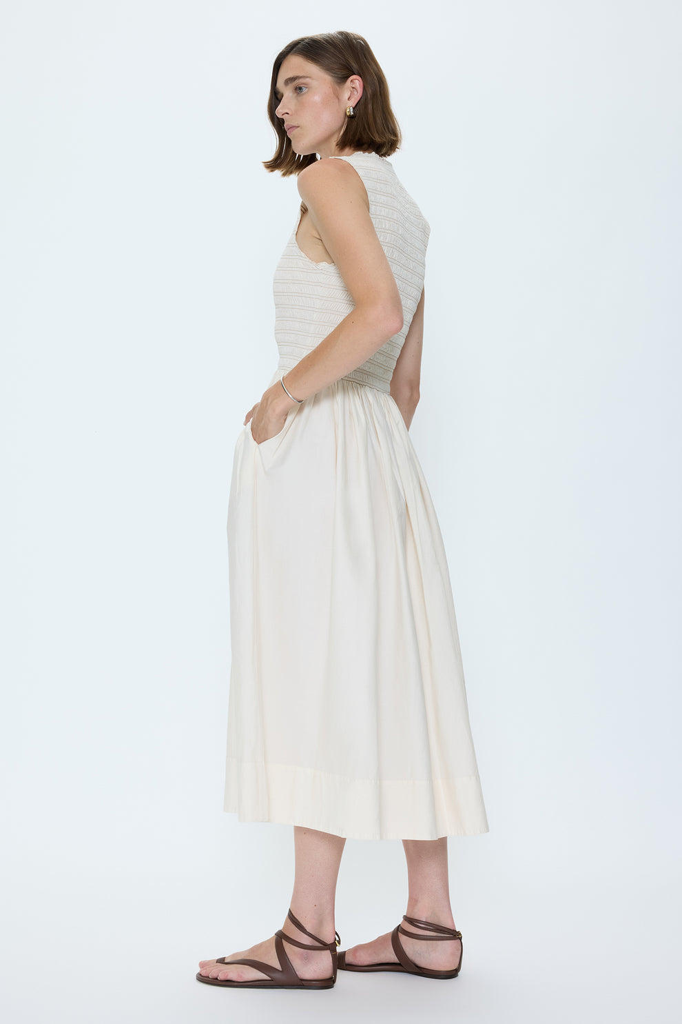 Alessia Smocked Drop Waist Dress