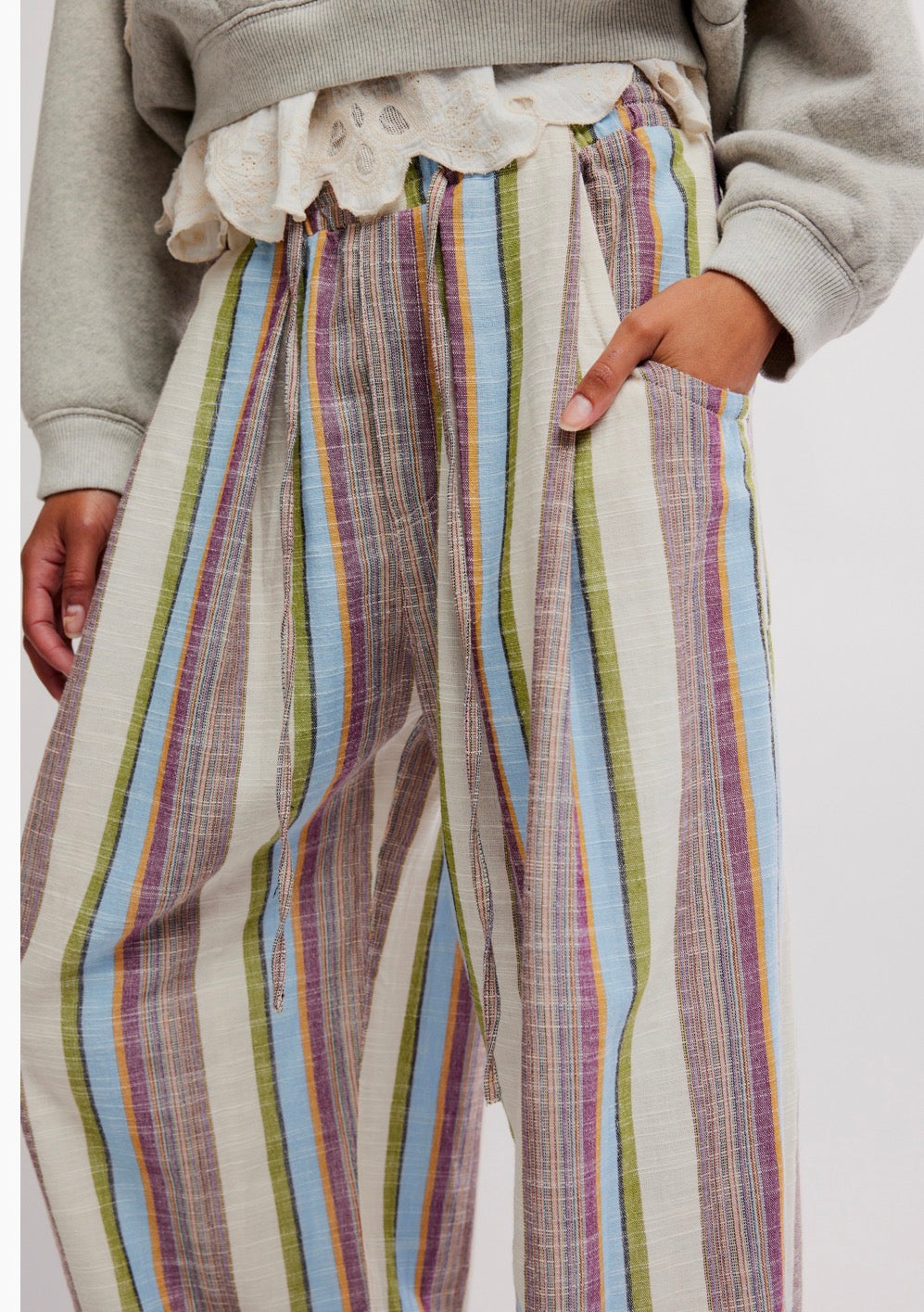 Chambers Laidback Stripe Pull-On Pants