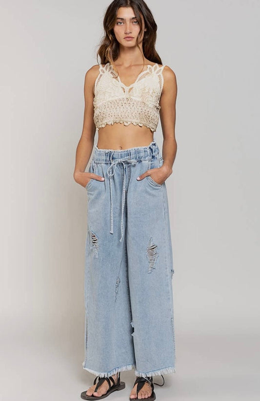 Daisy Distressed Denim Pant