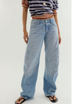We The Free Fable Low-Rise Twisted Bowed Jeans