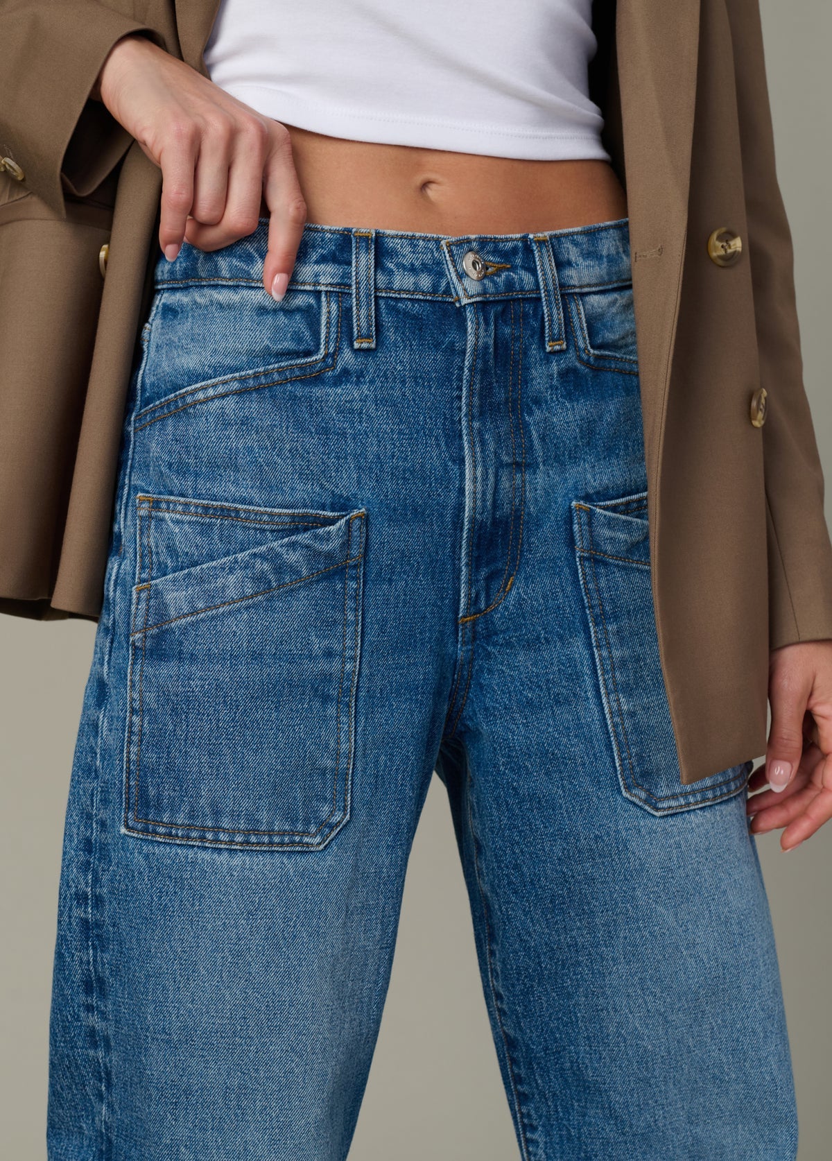 Harlowe Double Pocket High Rise Baggy