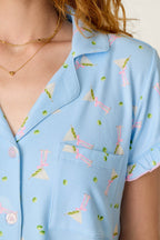 Olive You Martini Print Short PJ Set