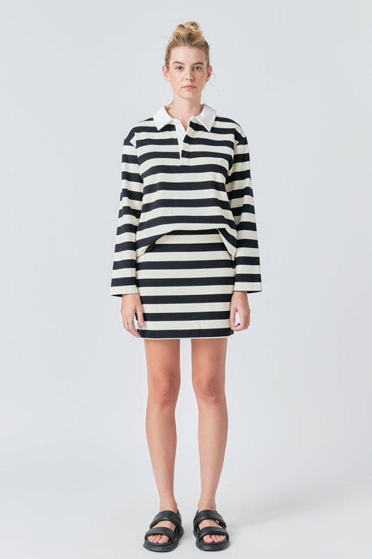 Stripe Collar Polo