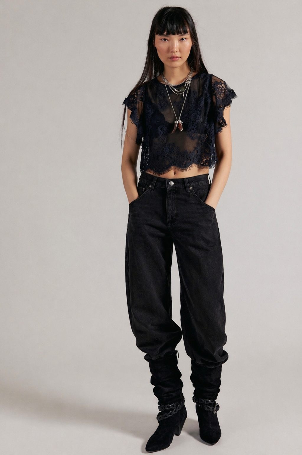 Lunar Ash Lace Top