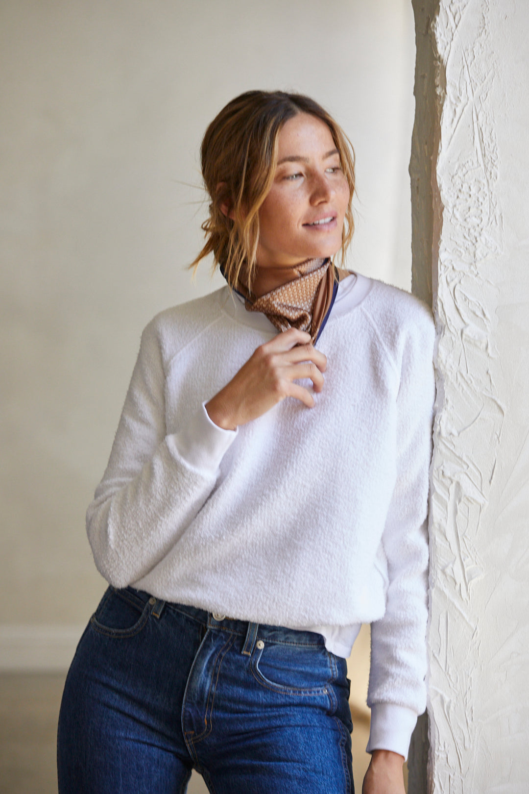 Perfect White Tee Inside Out Crewneck Sweatshirt