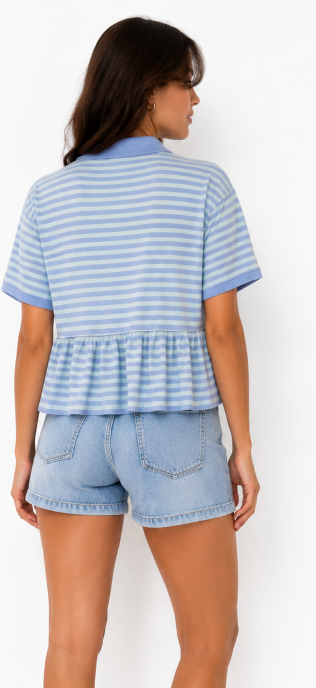Blue Stripe Bunny Polo