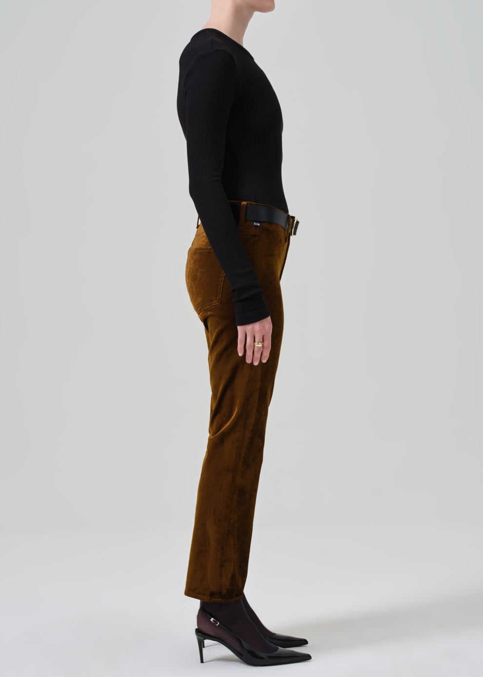 Citizens of Humanity Isola Cropped Velvet Trouser