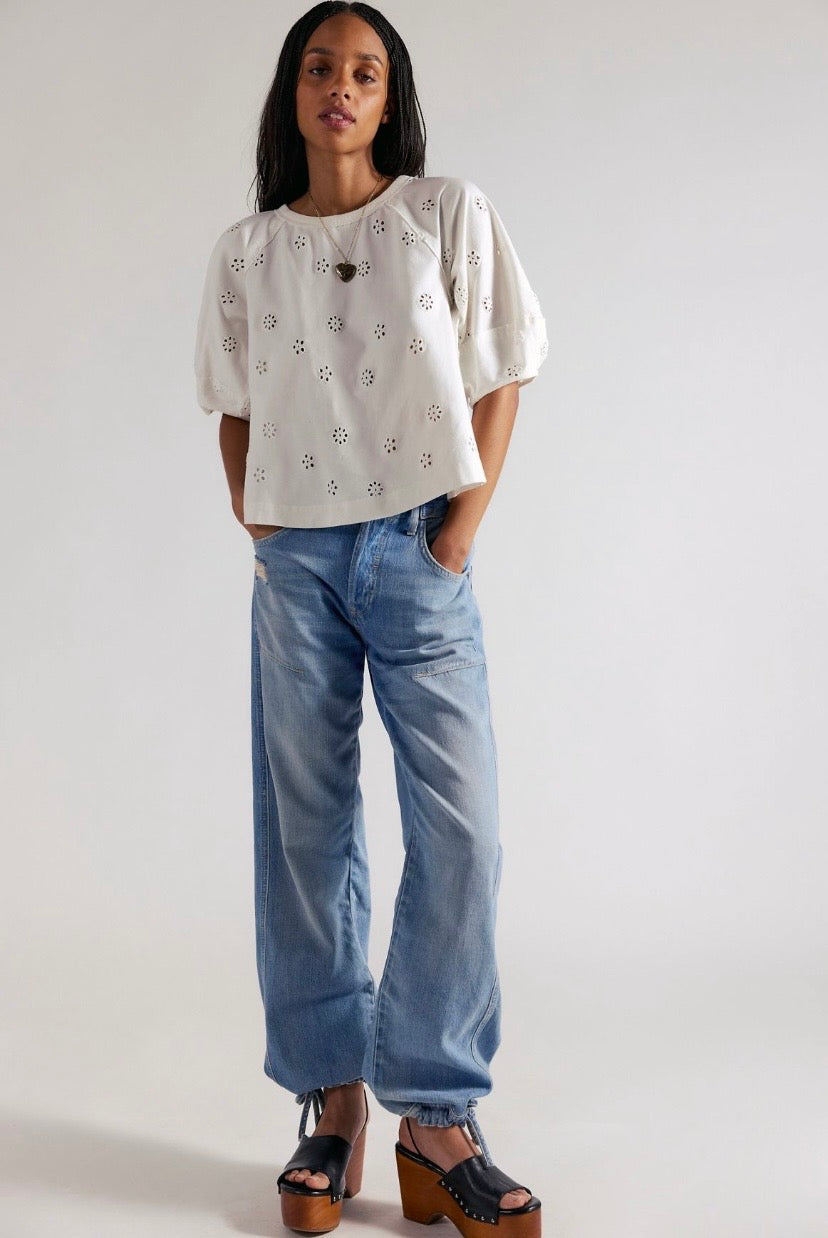 Jessie Eyelet Tee