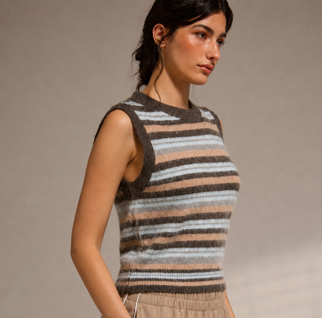 Bastille Stripe Sweater Vest