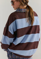 We The Free Classic Striped Oversized Crewneck