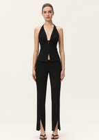 Jalen Black Halter Corset Top