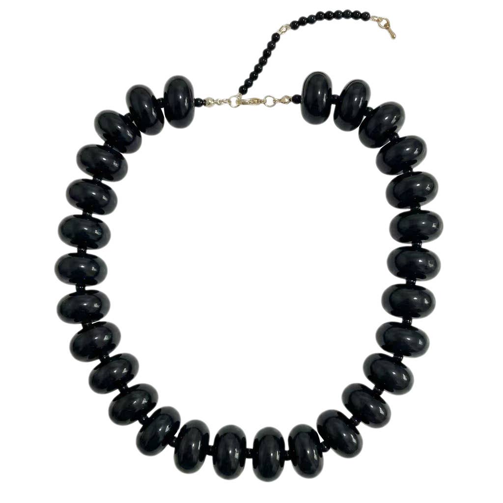 Bailey Black Chunky Beaded Necklace