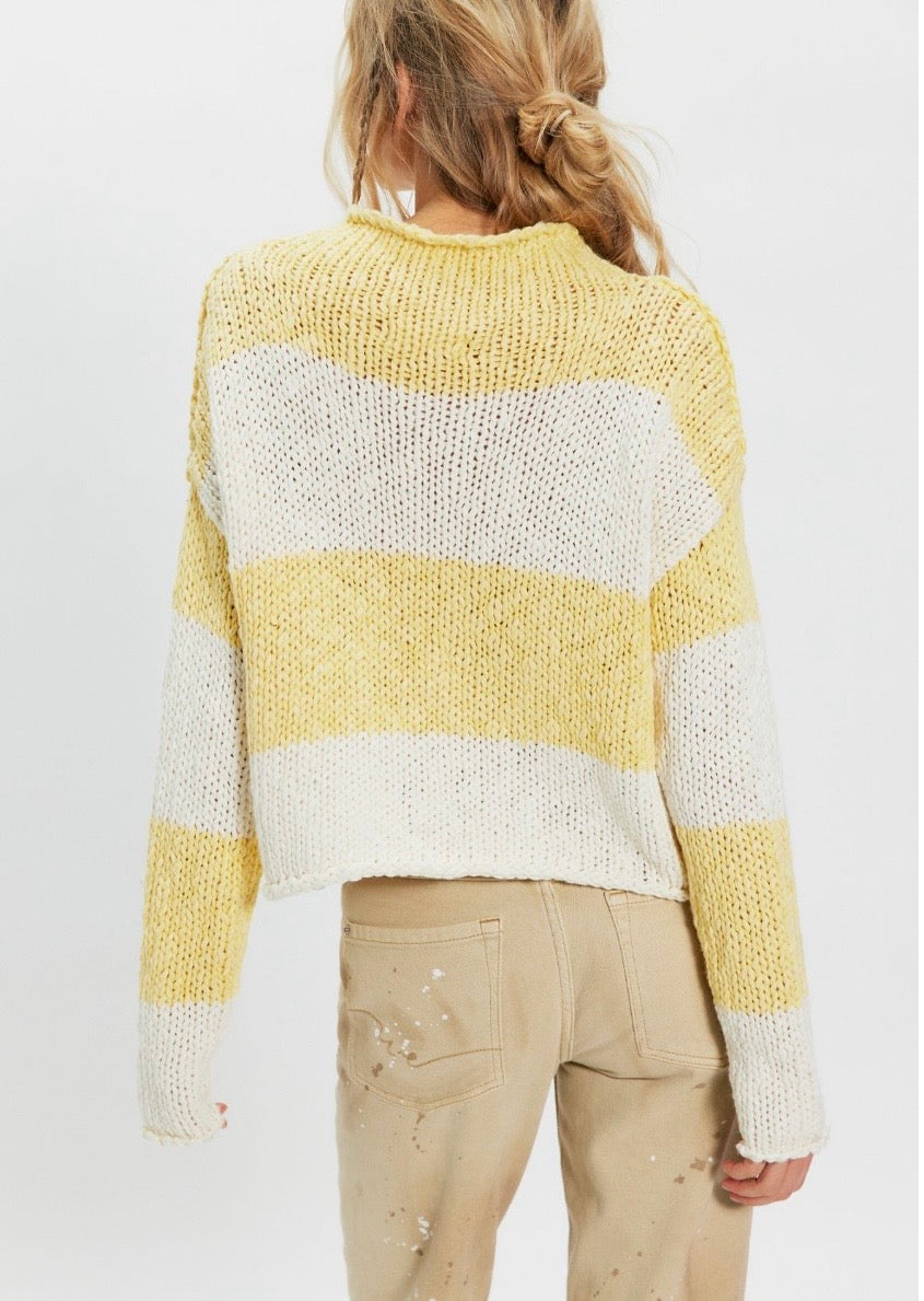 Opal Rollneck Knit Stripe Sweater