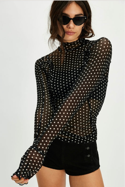 Free People Charlie Printed Mesh Top