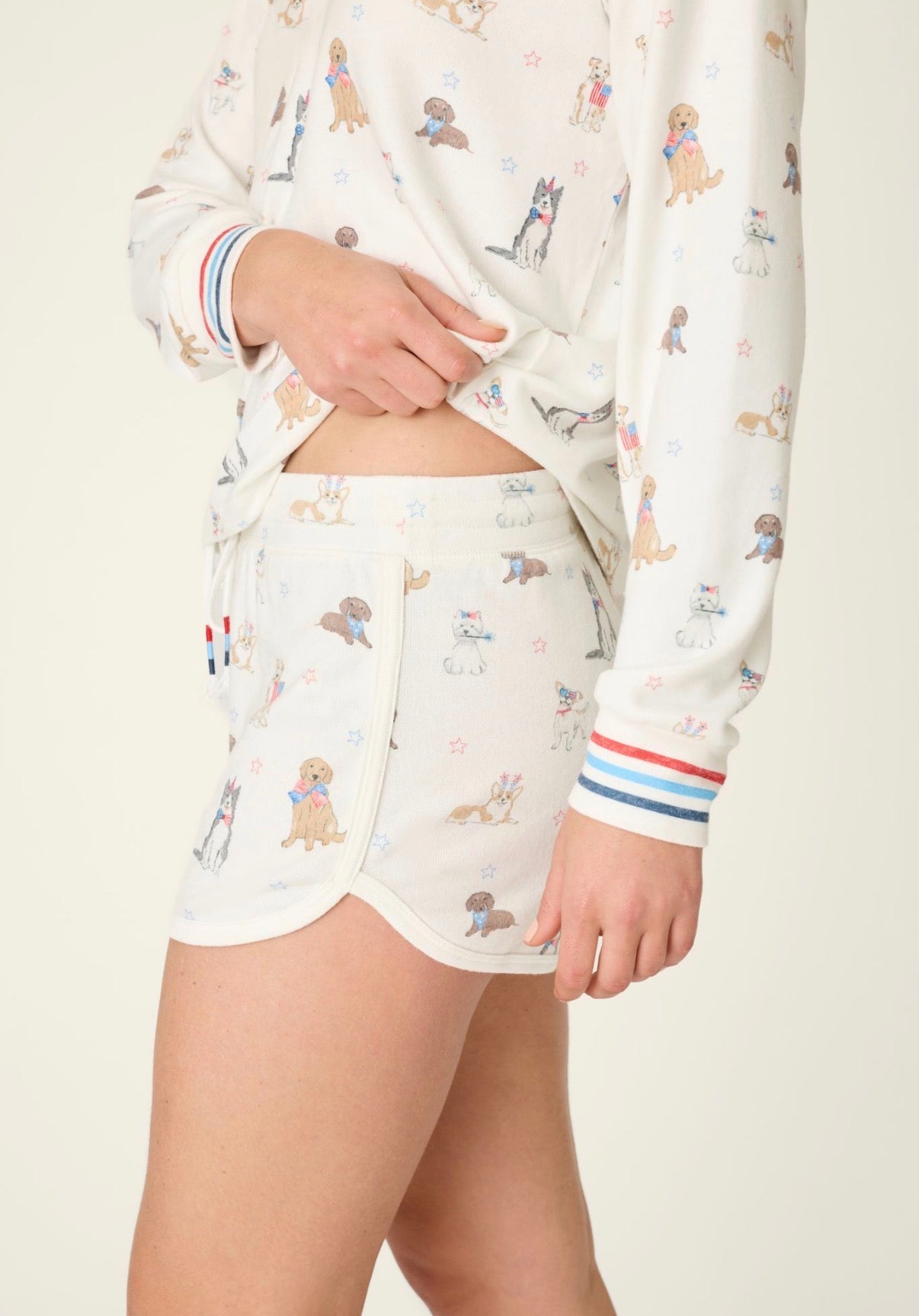 Red, White & Woof PJ Set